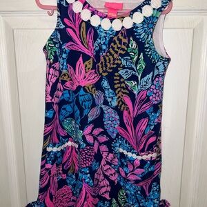 Lilly Pulitzer Kids Dress with Pink and Blue Floral Design